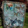 Butterfly With Slogan Quilt Blanket  Quilt